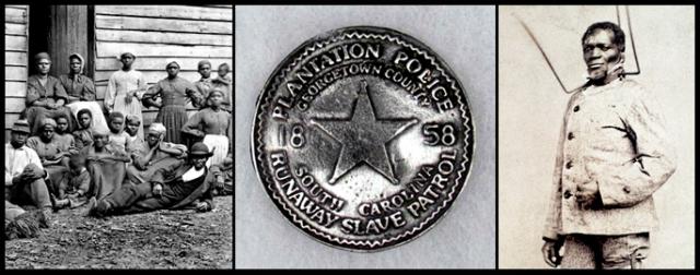 Virginia slaves; Plantation Police badge; freed slave Wilson Chimm in punishment device, 1863